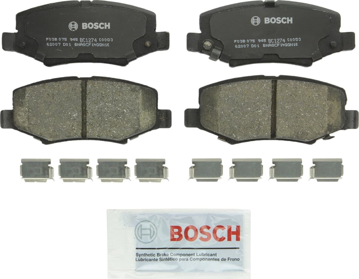 Bosch BC914 QuietCast Premium Ceramic Disc Brake Pad Set For: Acura ILX; Honda Accord, Civic, CR-V, Element, Fit, Front — view 25