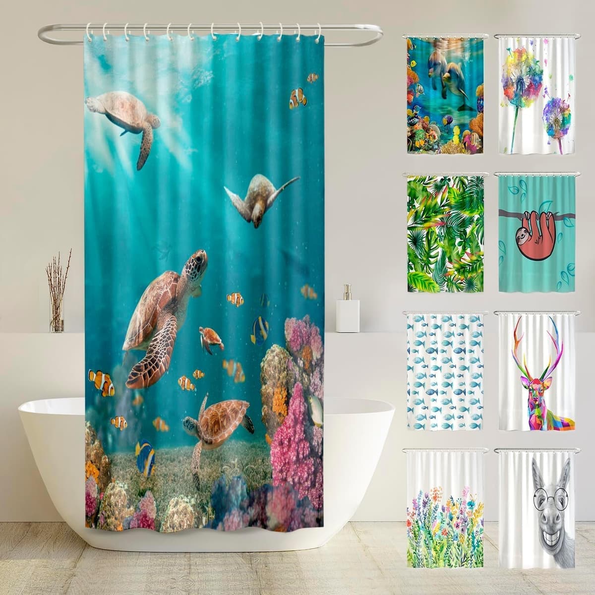 arteneur® - Cortina de Ducha 180x200 - Cortina de Baño Antimoho de Tela, Impermeable, Lavable y Opaco con Dobladillo Ponderado y Anillas (Tabla Periódica Española) — view 132