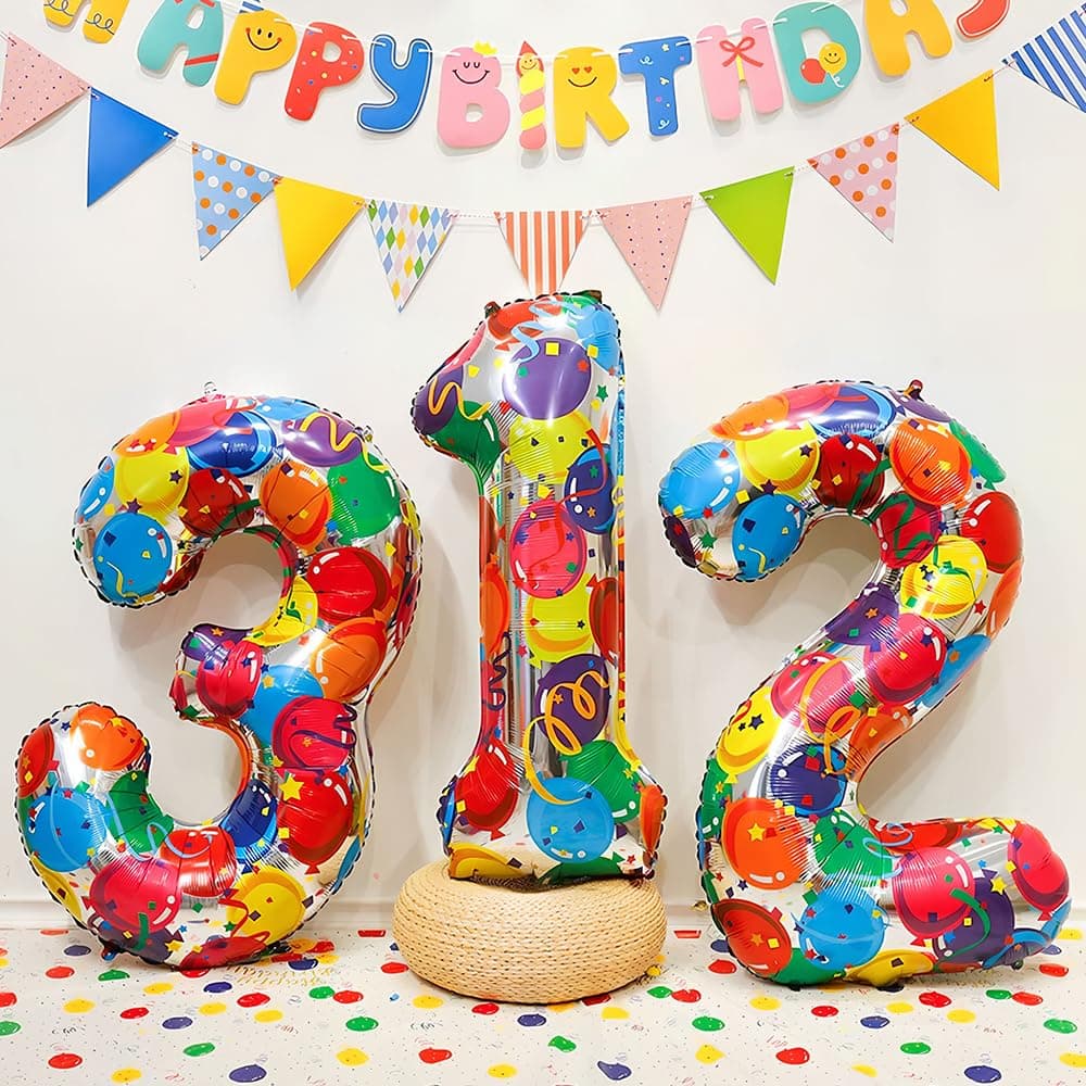Foil Globo Número 5 Azul 40" (101cm), Inflable Helio o aire, Gigante Numeros 0-9, 10-19, 20-29, 30-100, Grande Globos Decoración para La Boda Aniversario y Cumpleaños Fiestas — view 50