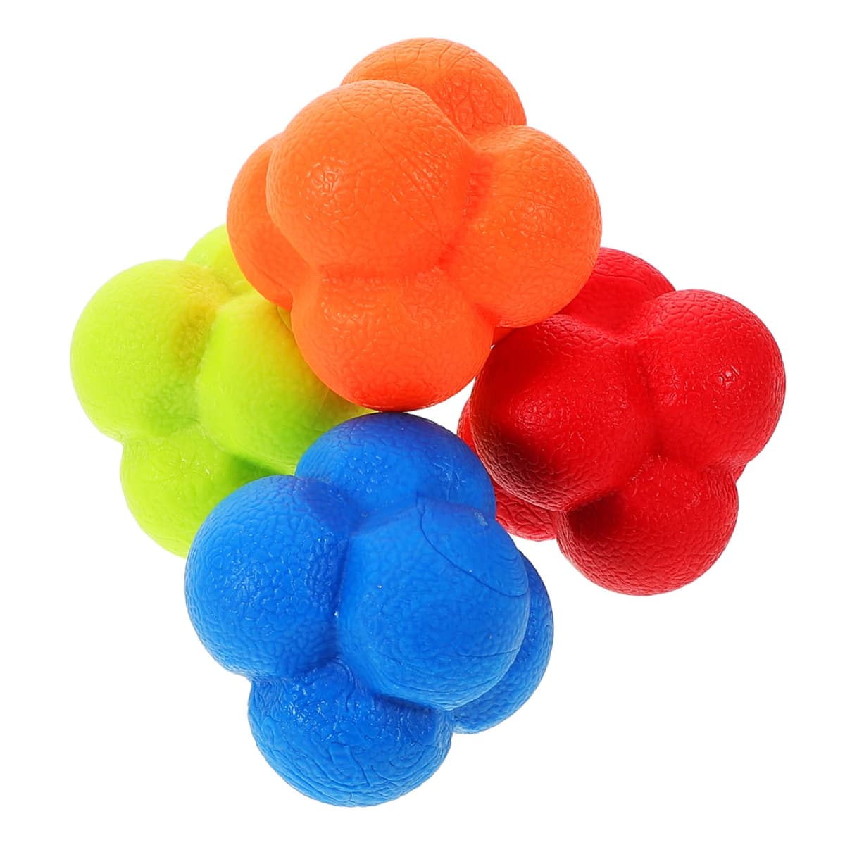 UPKOCH Set de 4 Balones de Reacción Hexagonales de TPE, Ligeras y Resistentes para Entrenamiento de Velocidad y Agilidad en Interiores y Exteriores