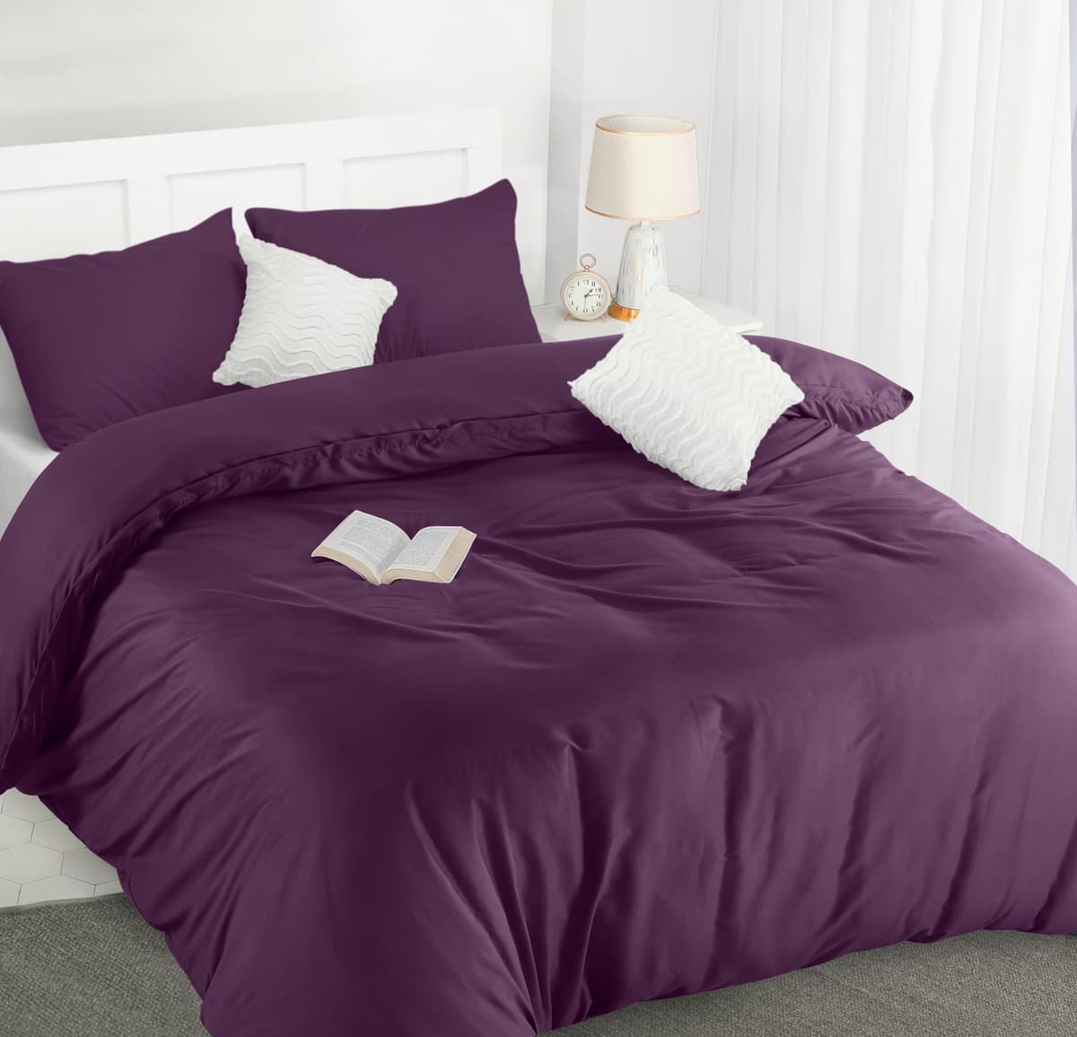 Utopia Bedding Duvet Cover Double - Soft Microfibre Polyester - Bedding Quilt Cover Set, with Pillow cases (Grey) — view 119