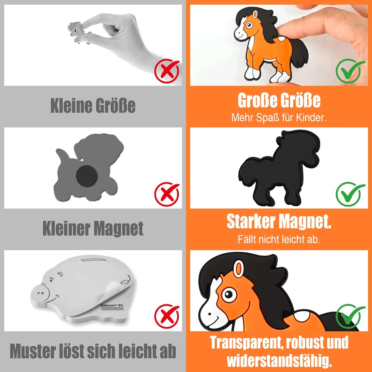 10 imanes de nevera para niños, lindos imanes de animales de granja para niños pequeños, juguetes educativos y decoración para habitación infantil y cocina, regalo educativo para bebés — view 3