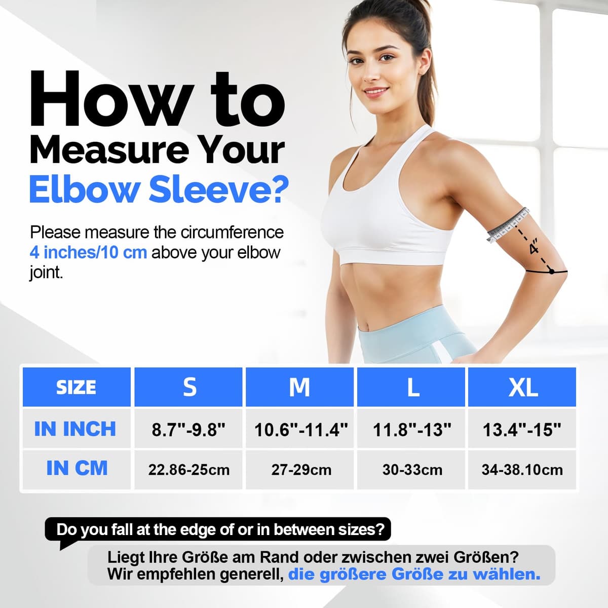 Tennis Elbow Brace for Men Women, Arm Compression Sleeve for Tendonitis, Tennis, Golfers Elbow Pain Relief, Arm Brace Support for Weightlifting, Workouts, Sports (Black,M) — view 3