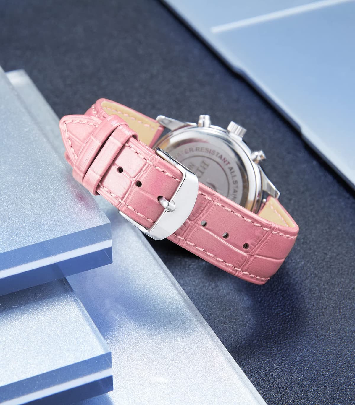 BINLUN Quick Release Leather Watch Straps Replacement Watch Bands Smart Watch Strap Crocodile Pattern in 10 Colors 13 Sizes with Silver/Gold/Rose-Gold Buckle for Men Women(10mm-24mm) — view 168