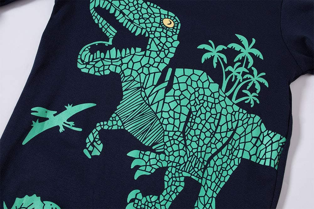 TEDD Boys Pyjamas Dinosaur Nightwear Cotton Toddler Clothes Kids Sleepwear Long Sleeve Christmas Pjs Sets 2 Piece Outfit Xmas Gift 1-12 Years — view 3