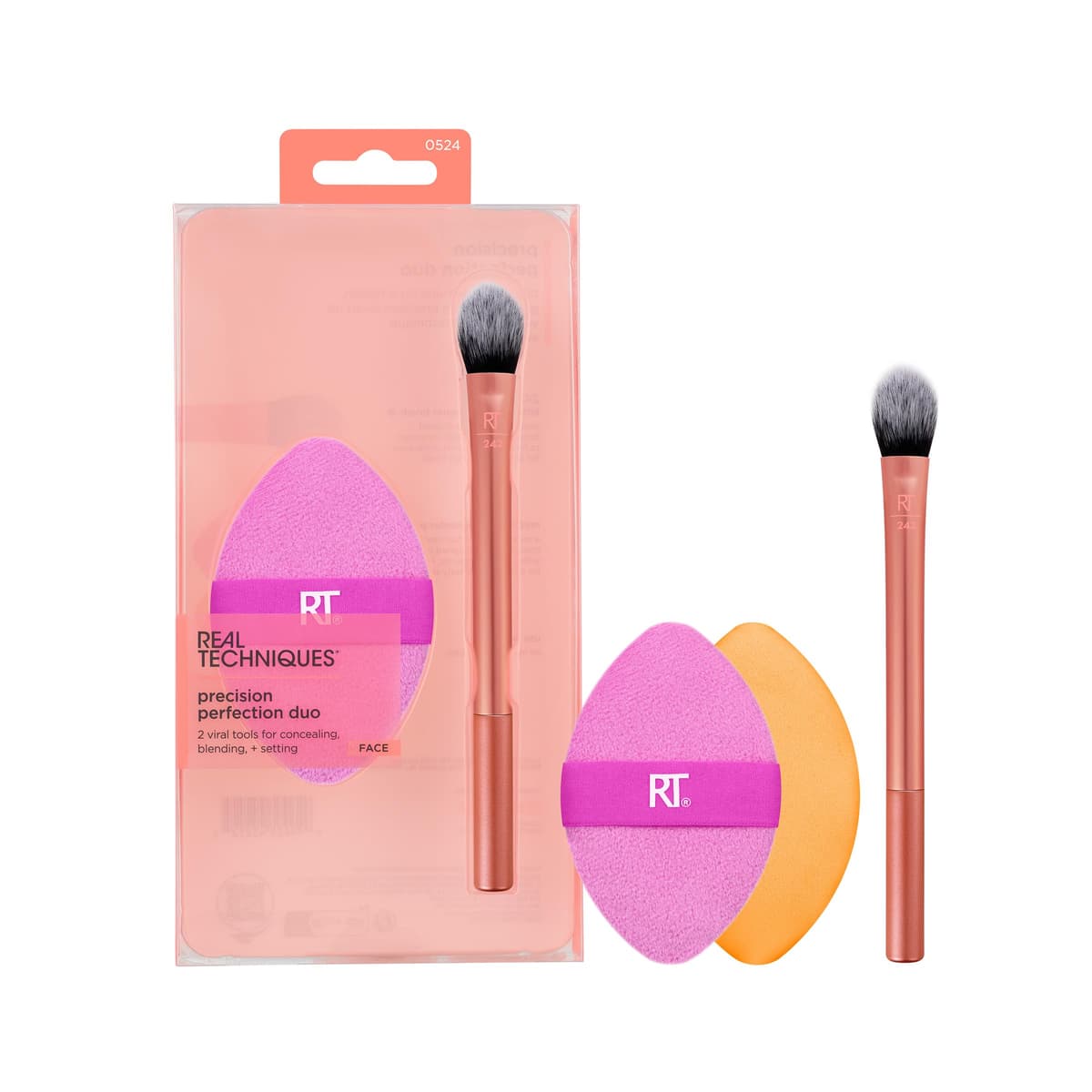 Real Techniques Expert Face Makeup Brush, For Liquid and Cream Foundation, Blush, and Bronzer, Buildable Coverage for Base Makeup, Dense, Synthetic Bristles, Vegan and Cruelty-Free, 1 Count — view 8