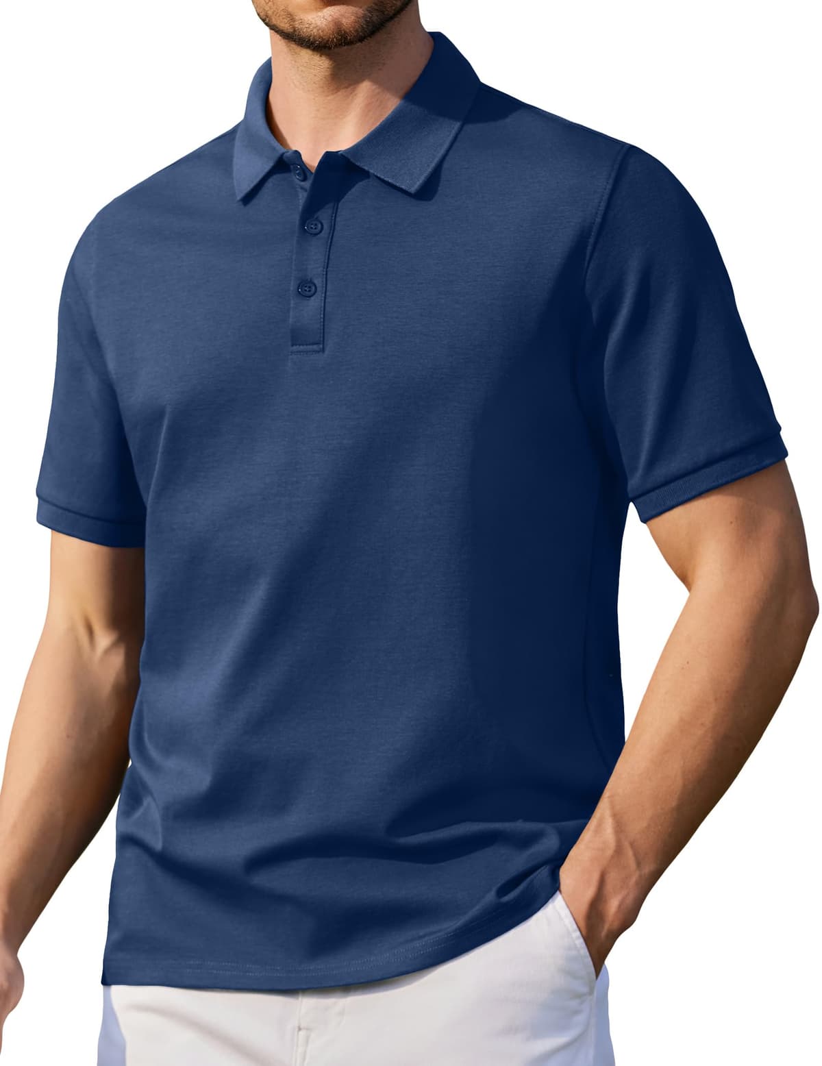 COOFANDY Polo Hombre Manga Corta de Algodón Básico Polo de Golf Casual Verano — view 7