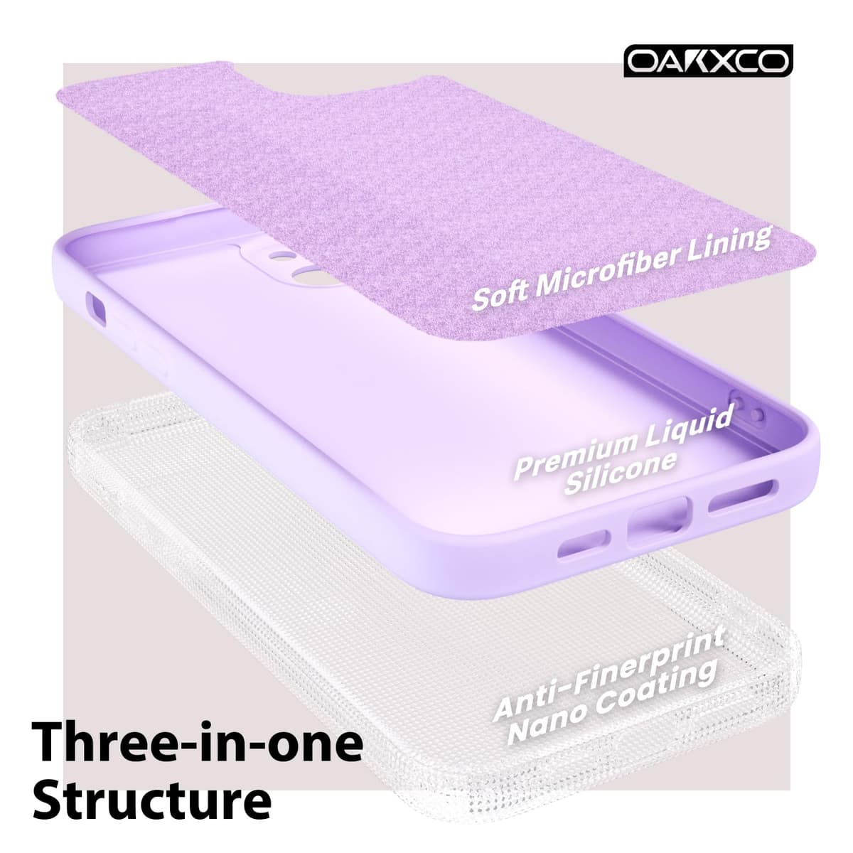 oakxco for iPhone 17 Pro Max Phone Case Liquid Silicone, Cute Thin Slim Grip Soft Rubber Gel for Women Men, Smooth Matte TPU Plain Solid Color Girly Simple Case with Camera Cover, Light Pink — view 1644
