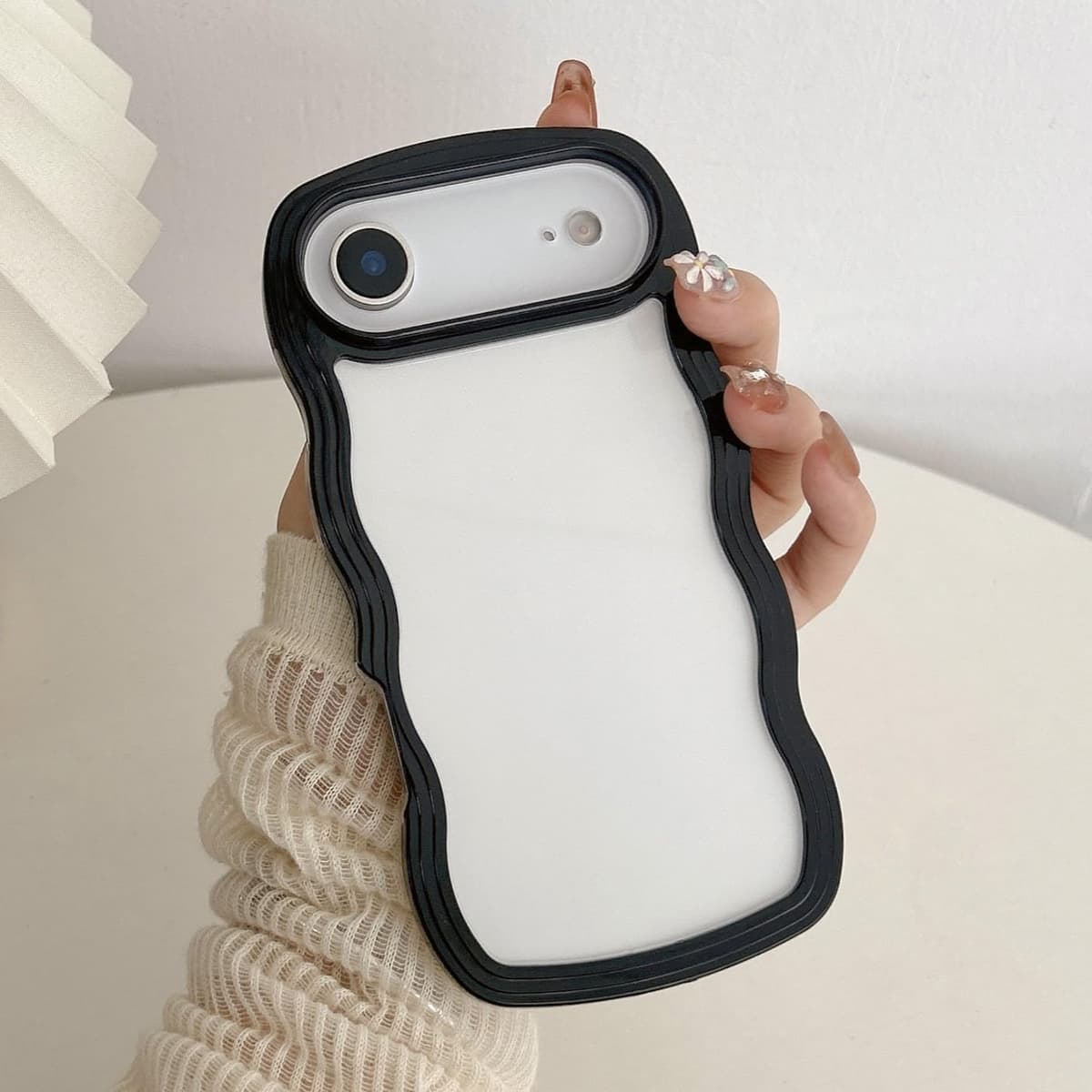 QLTYPRI Compatible with iPhone 11 Case, Cute Curly Wave Frame Clear Case for Girls Women, Transparent Soft Silicone TPU Bumper Shockproof Protective Phone Cover for iPhone 11 - Purple — view 34