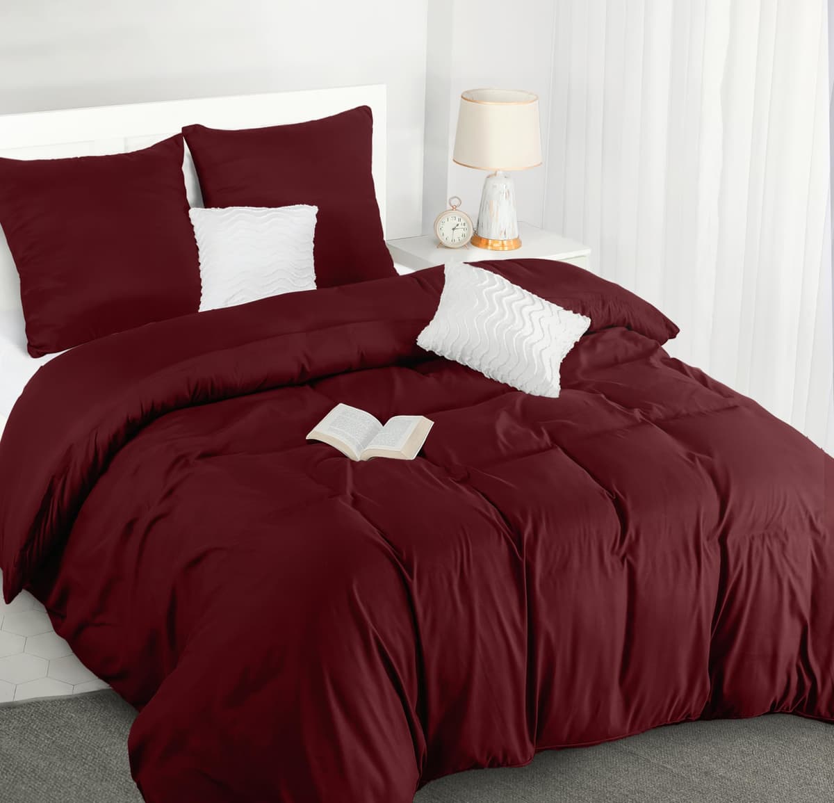 Utopia Bedding Duvet Cover Double - Soft Microfibre Polyester - Bedding Quilt Cover Set, with Pillow cases (Grey) — view 108