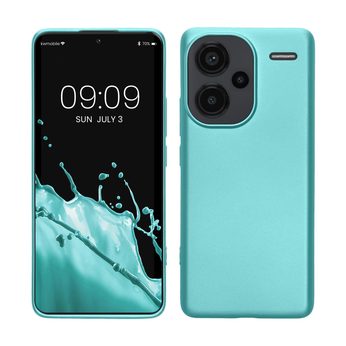 kwmobile Carcasa Compatible con Xiaomi Redmi Note 14 Pro 5G / Poco X7 Funda - Funda Ultrafina de TPU con Bordes elevados - Lavanda Metalizado — view 252