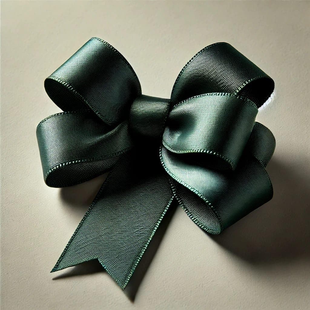 Satin Ribbon. 38mm Wide 5 Meters (Dark Green) Gift Wrap Ribbon, Ribbons for Gift Wrapping, Christmas Ribbon, Gift Wrapping Ribbon for Crafting, Wedding Party Decor — view 356