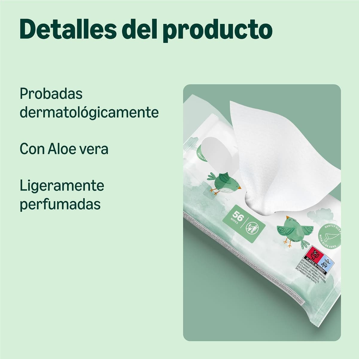 by Amazon Toallitas refrescantes para bebé, 1008 toallitas, sin perfume, 18 paquetes de 56 (anteriormente era la marca Mama Bear, pero es el mismo producto) — view 2
