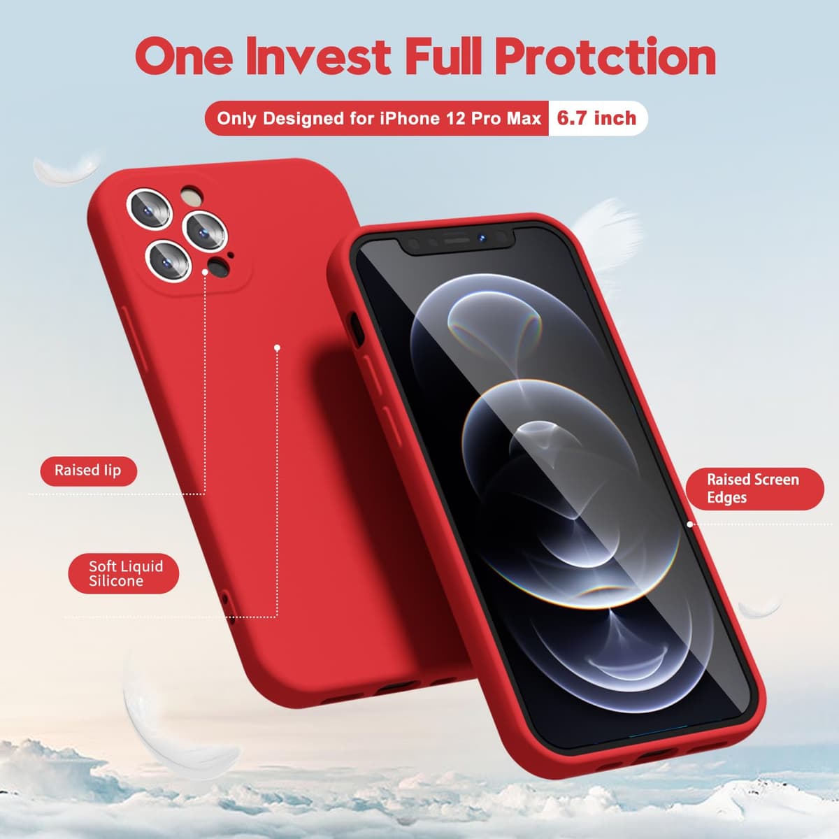 oakxco for iPhone 17 Pro Max Phone Case Liquid Silicone, Cute Thin Slim Grip Soft Rubber Gel for Women Men, Smooth Matte TPU Plain Solid Color Girly Simple Case with Camera Cover, Light Pink — view 857