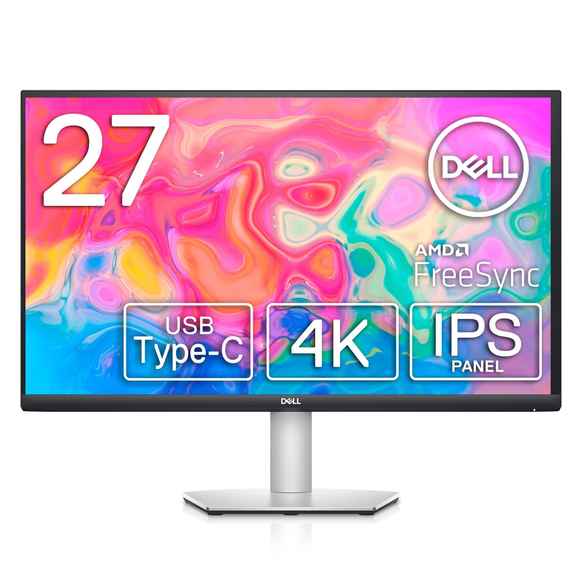 Dell 27 Plus USB-C Monitor - S2725DC, QHD (2560x1440), 144Hz, IPS, 1ms MPRT, AMD FreeSync, 99% sRGB, Height Adjust, Built-in Speakers, 2 USB-C, DisplayPort, HDMI, 2 USB-A, 3 Year Warranty, White — view 19