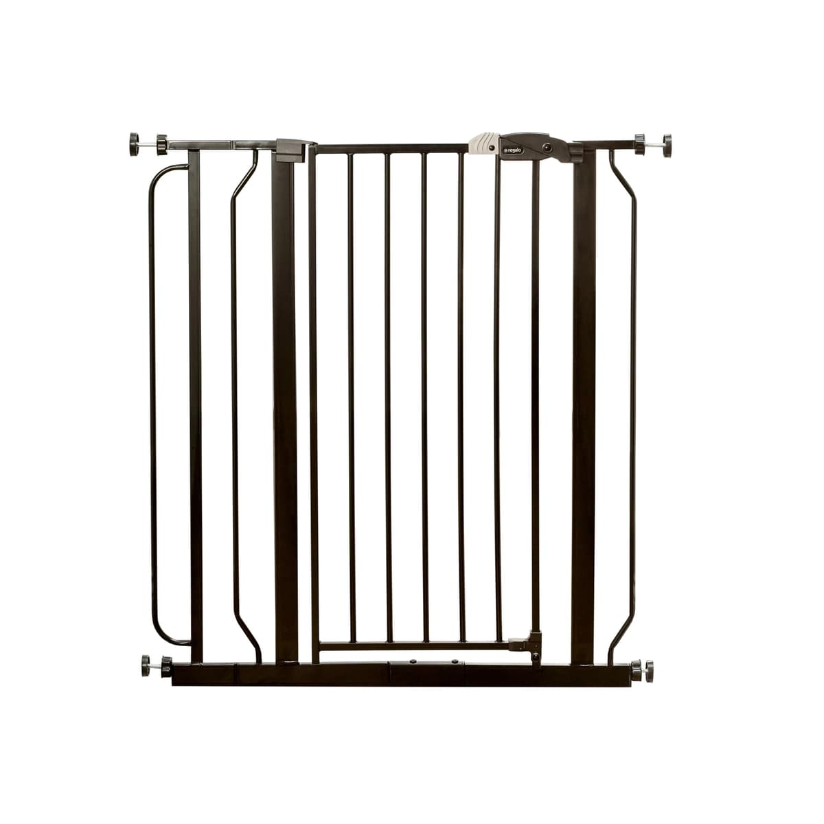 Regalo Easy Step Walk Thru Baby Safety Gate with Included Extension Kit (104 cm, Black) — view 2