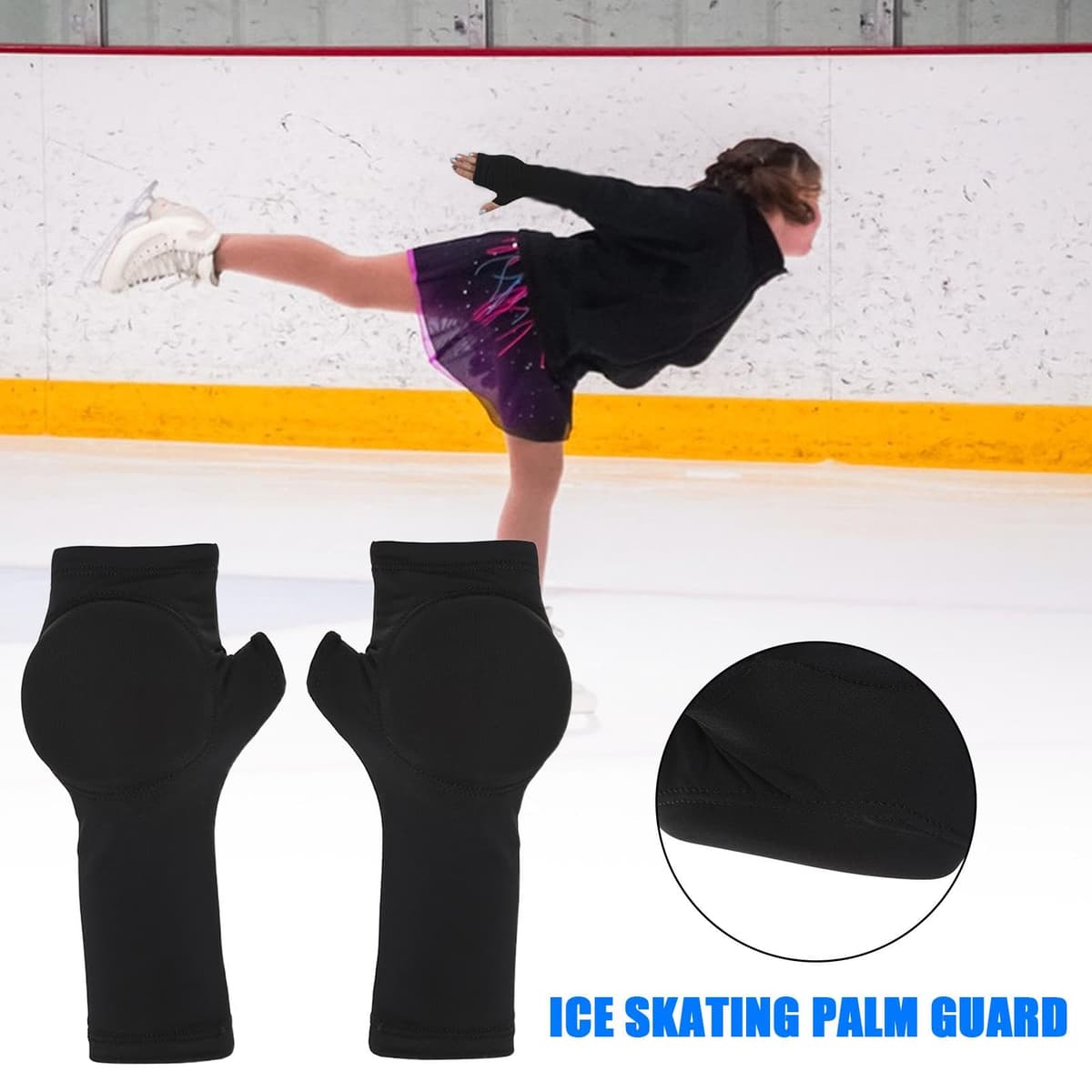 Guantes De Patinaje sobre Hielo,Guantes De Patinaje sobre Hielo, Equipo de Seguridad para Mins Deportes de, Cubierta para Adultos, Almohadillas — view 2