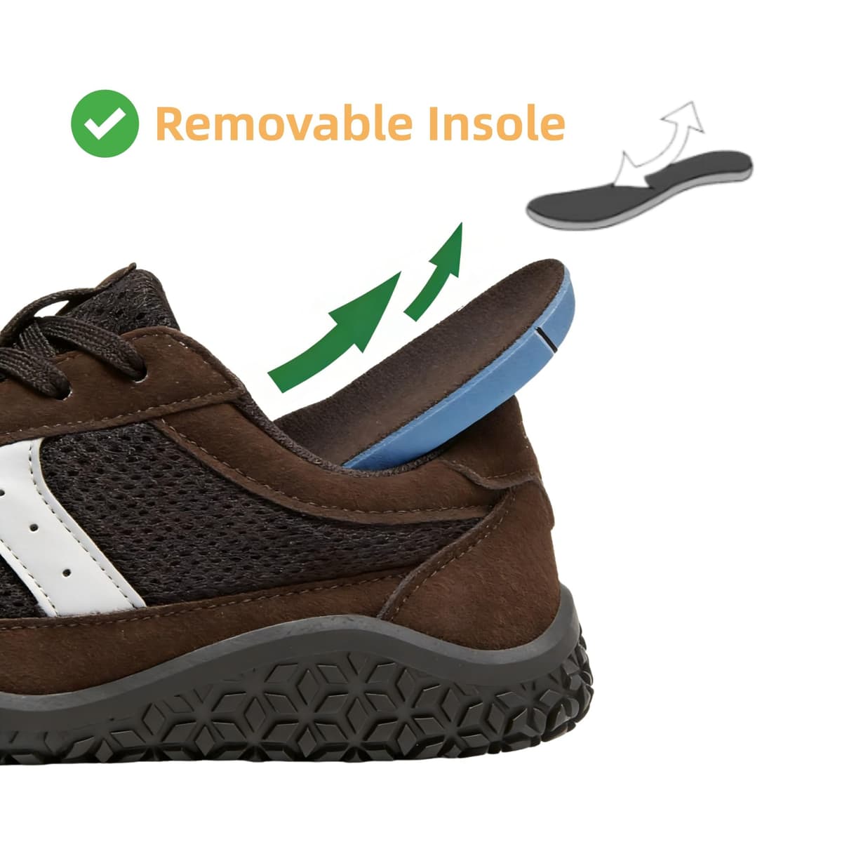 Meik Mangni Unisex Barefoot Zapatillas Minimalistas Hombre Mujer Ligera Zapatos Barefoot Anchos Transpirable y Antideslizante Zapatillas de Trail Running,Tallas:36-46 EU — view 5