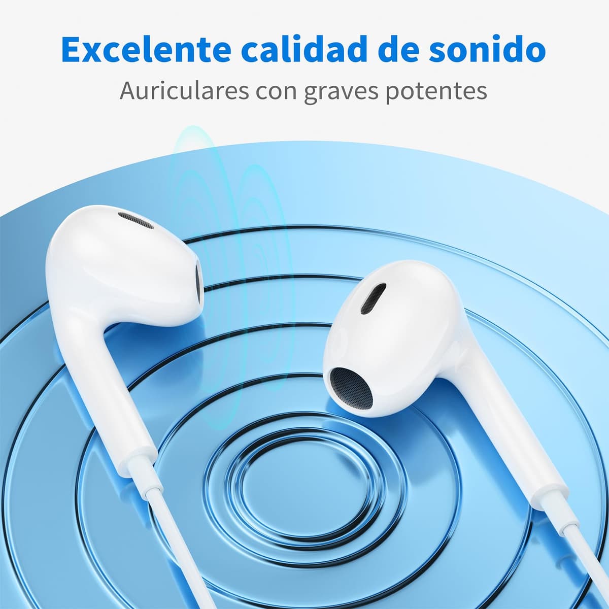 Auriculares In Ear para iPhone,Cascos con Aislamiento de Ruido Soporte Control de Volumen de Llamadas,Compatible con iPhone 14/14 Pro/13/13 Pro/12/11 Pro/7/8 Plus/XS/XR/X Soporta Todo el Sistema iOS — view 4