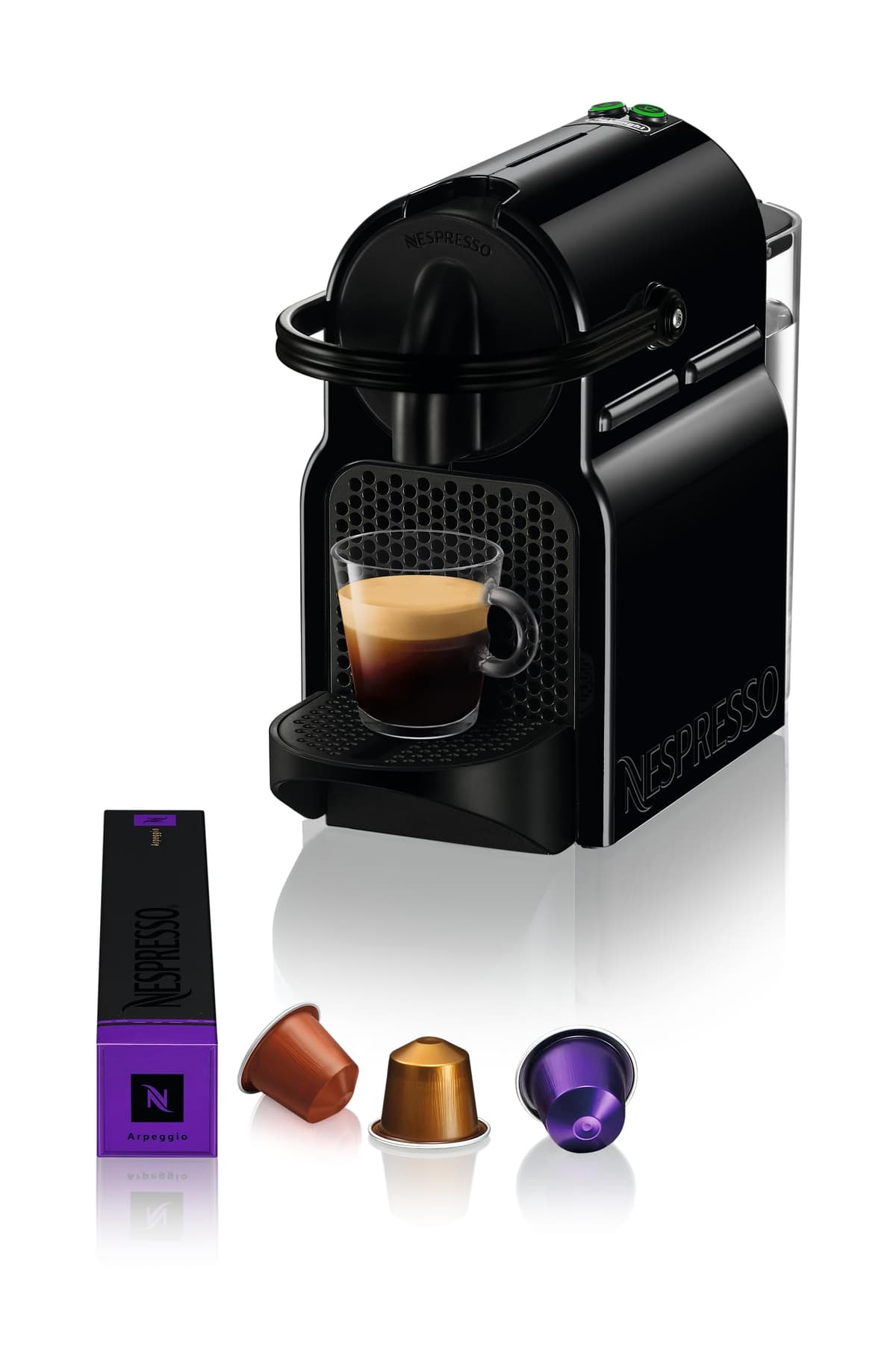 Nespresso De'Longhi Inissia EN80.CW - Cafetera monodosis de cápsulas Nespresso, 19 bares, apagado automático, color crema — view 2