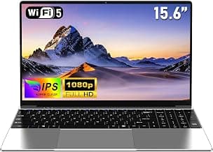 NAIKLULU 15.6 Inch Laptop with 4425Y Processor, 8GB RAM 256GB SSD Laptop Computer Pc 2026, FHD 1920 x 1080P, 5000 MAh/38.5Wh, Wifi 5, TF Card, Webcam, Touchpad, Student/Home/Business