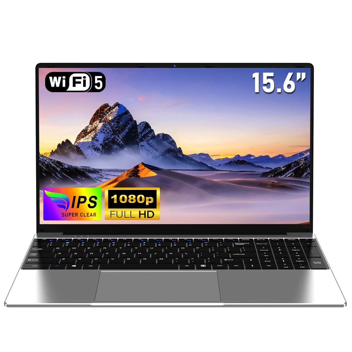 NAIKLULU 15.6 Inch Laptop with 4425Y Processor, 8GB RAM 256GB SSD Laptop Computer Pc 2026, FHD 1920 x 1080P, 5000 MAh/38.5Wh, Wifi 5, TF Card, Webcam, Touchpad, Student/Home/Business