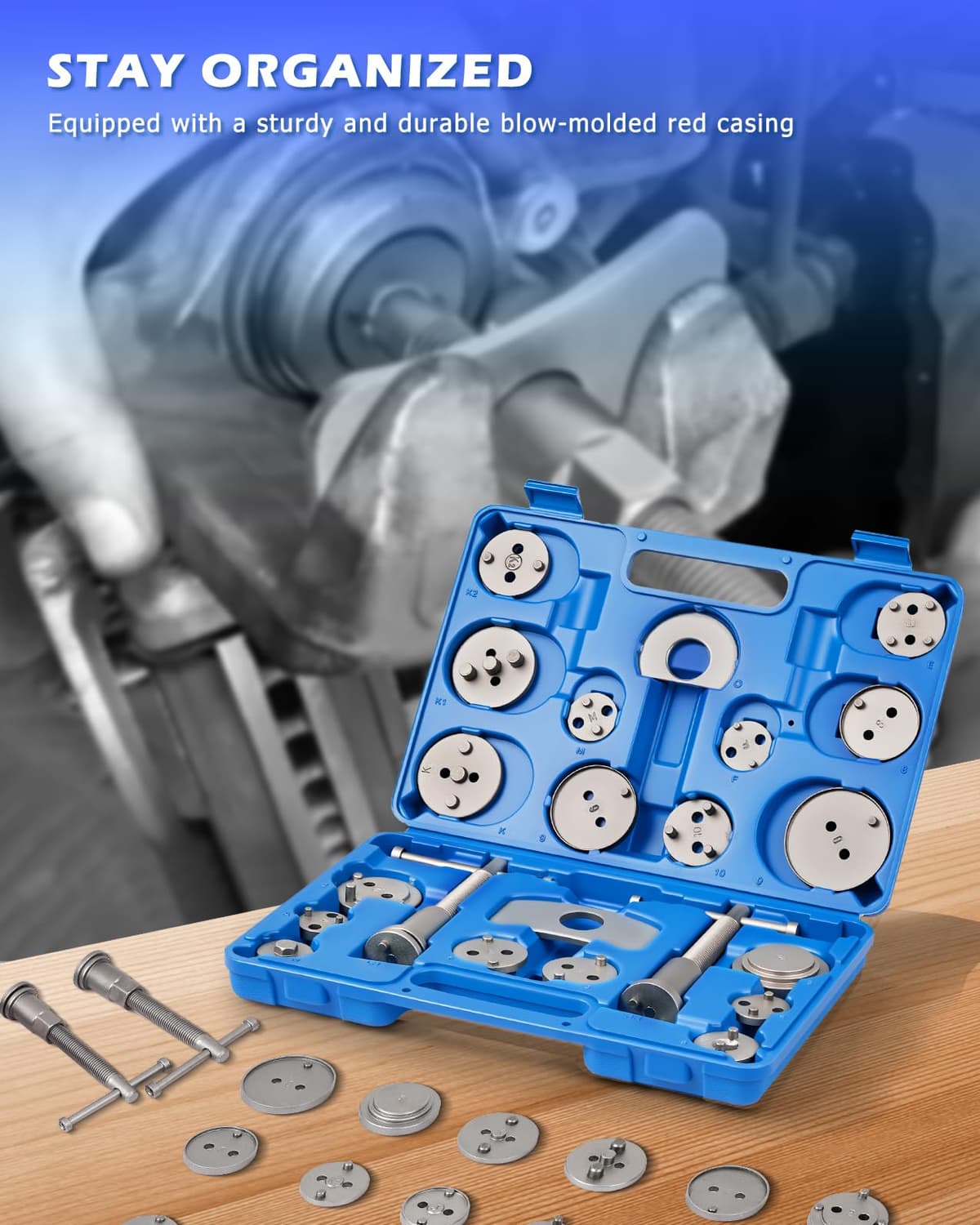 DAYUAN Disc Brake Caliper Piston Rewind Tool Kit Set for Almost Cars Trucks and Four-Wheel Drive Vehicles — view 6