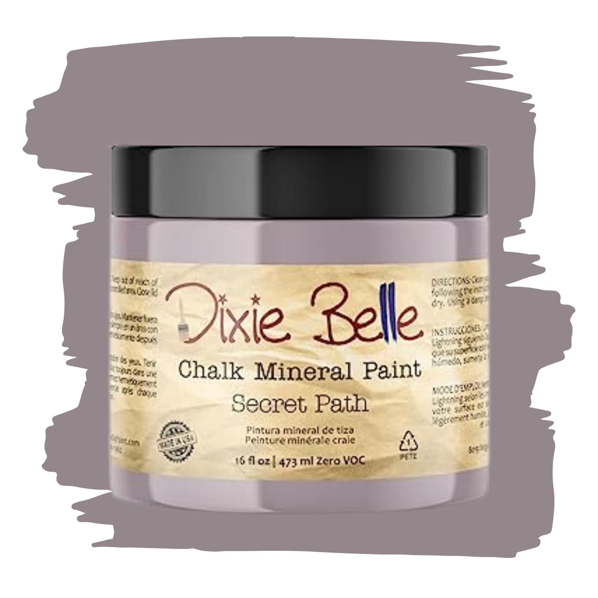 Dixie Belle Paint Company Chalk Finish Furniture Paint - Caviar (32oz) - Matte Black Chic Chalk Mineral DIY Furniture Paint — view 375