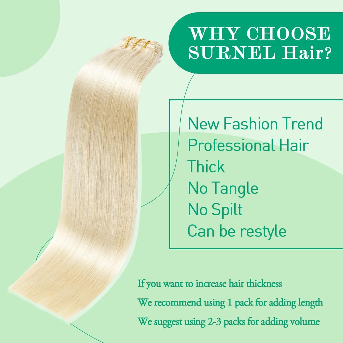 SURNEL Extensiones Clip Pelo Natural 100g 35cm 6 Piezas Castaño Chocolate Extensiones De Clip De Humano Real Extensiones Pelo Natural Remy (C#4-35cm) — view 52