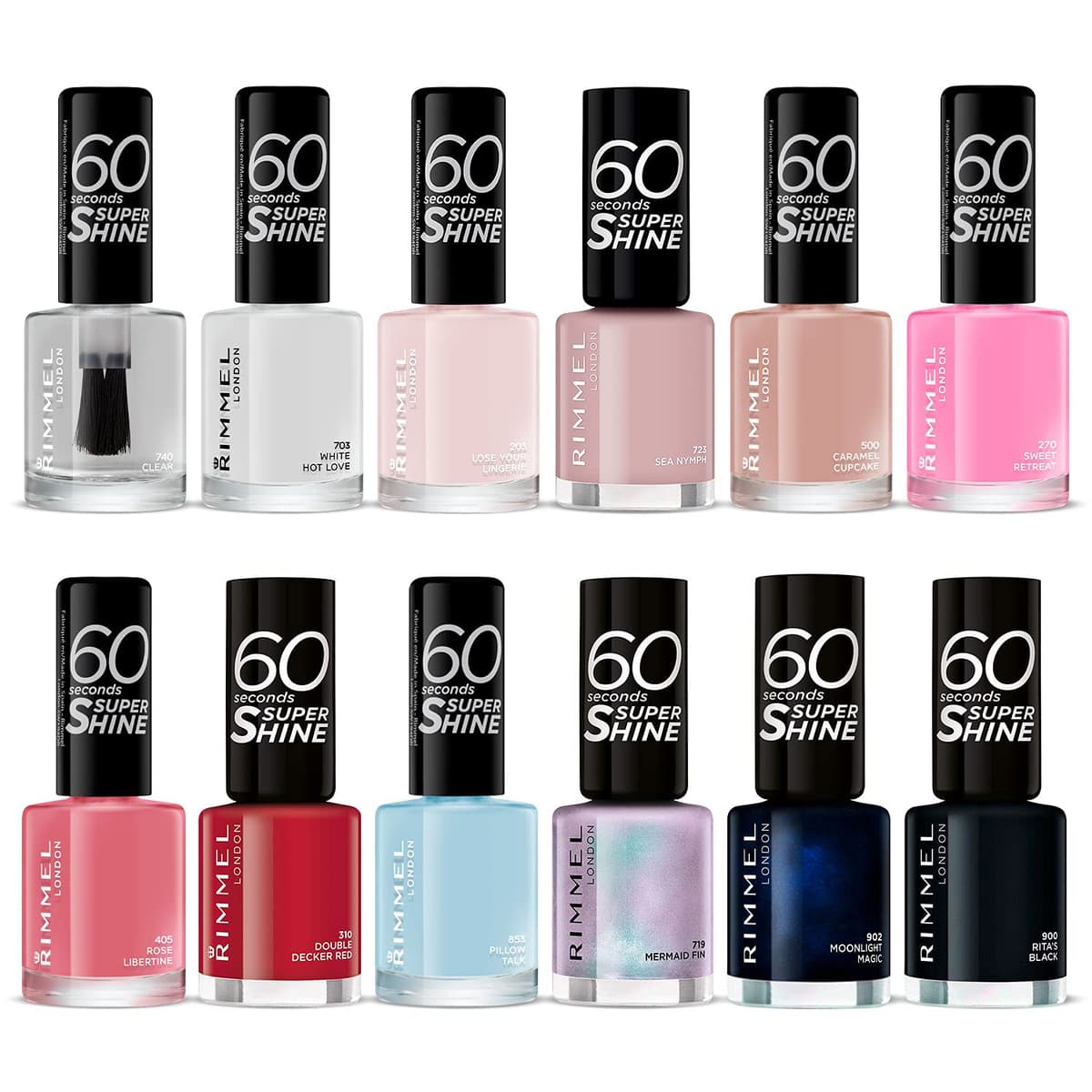 Rimmel London 60 Seconds Super Shine Nail Polish, 740 Clear, 8 ml — view 21