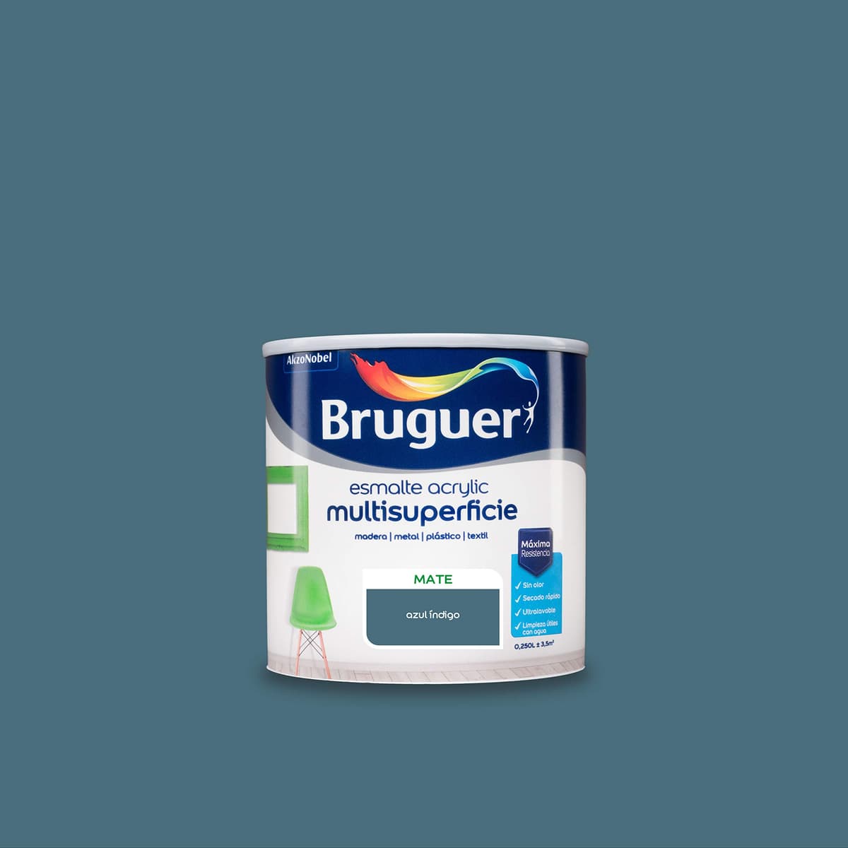 Bruguer Acrylic Multisuperficie Esmalte al agua Satinado - Pintura 750 mL, Blanco Permanente — view 36