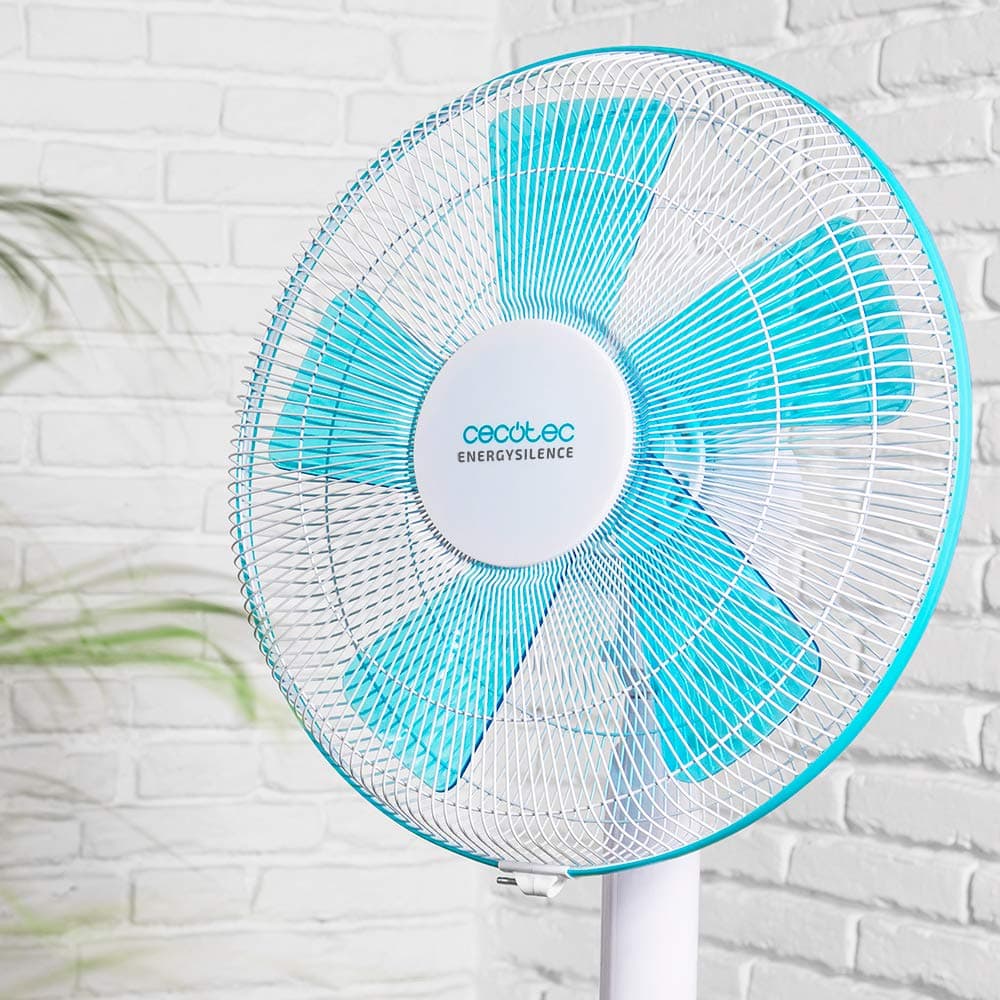 Cecotec Ventilador de Pie EnergySilence 500. 40 W, 5 Aspas de 40 cm de diámetro, Oscilante, 3 Velocidades, Altura Ajustable de 110 a 130 cm, Motor de Cobre, Diseño en Blanco — view 3