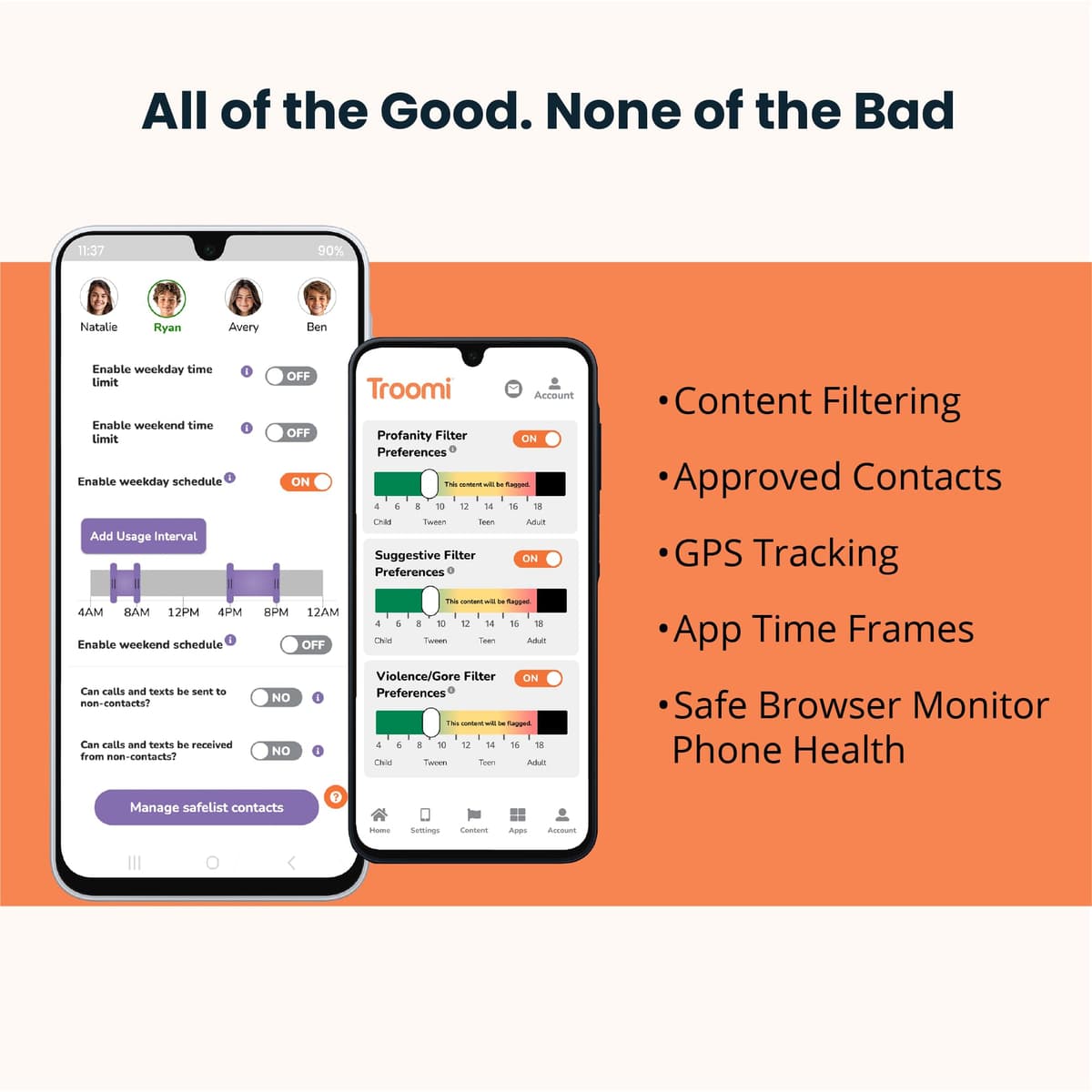 Troomi Phone for Kids and Teens – Galaxy A16 – Parental Controls, GPS Tracking, Text Monitoring & Content Filtering, 10,000+ Apps – Monthly Service and Activation Required — view 5