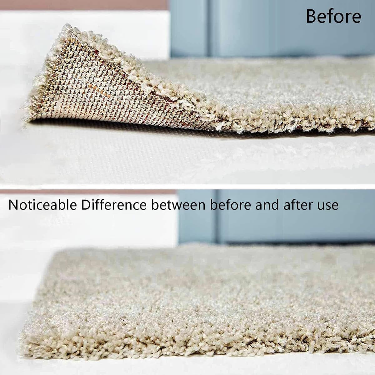 16 PCS Grippers of Rug Pad, Non-Slip Carpet Gripper for Hardwood Floors and Tile, Reusable and Washable Area Carpet Tape, Double-Sided Adhesive Pads, Keeps Corners Flat — view 4