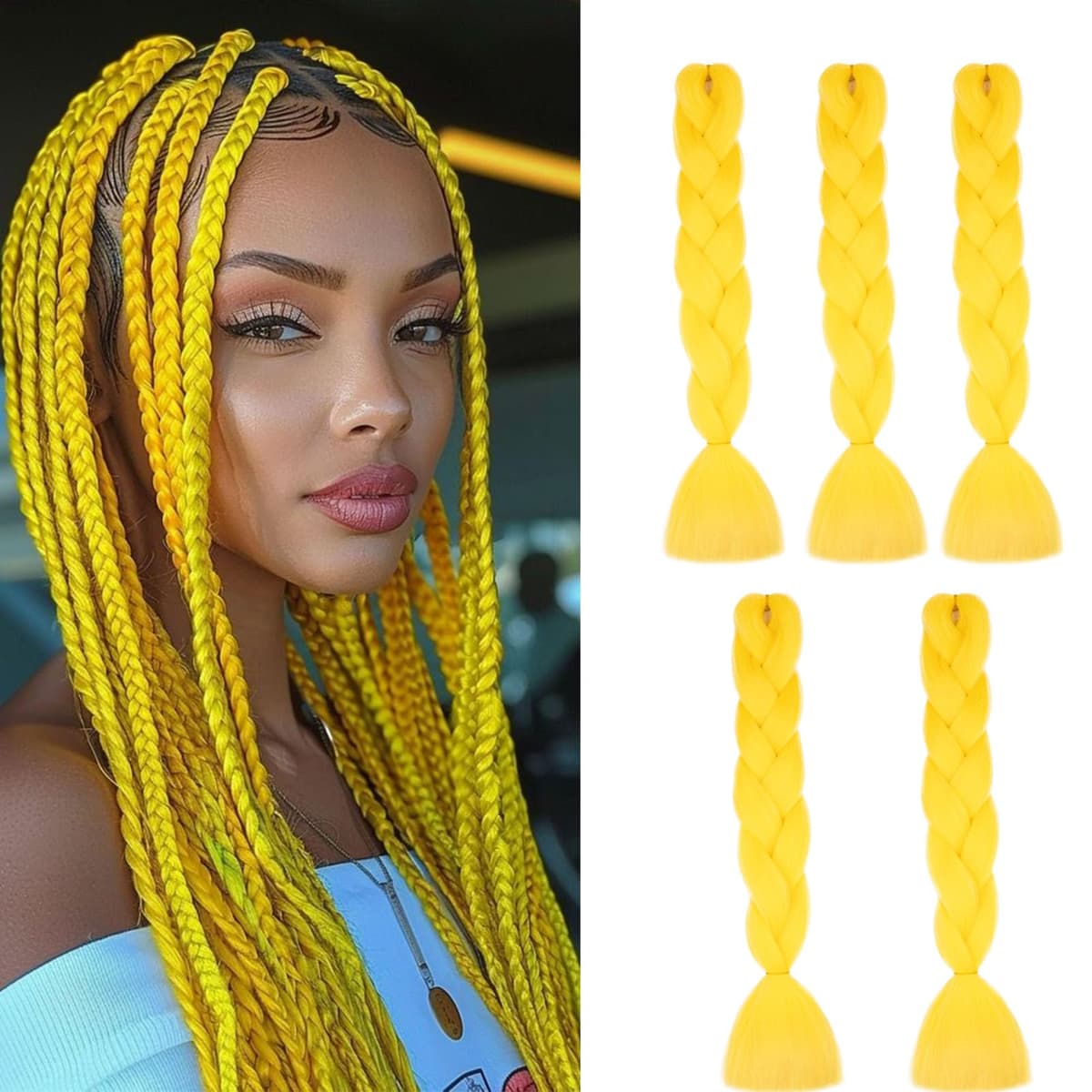 24" Braiding Hair Extension Jumbo Braids Synthetic 3bundles/pack Crochet Hair Afro Box Braid Heat Resistent (Dark Purple) — view 112