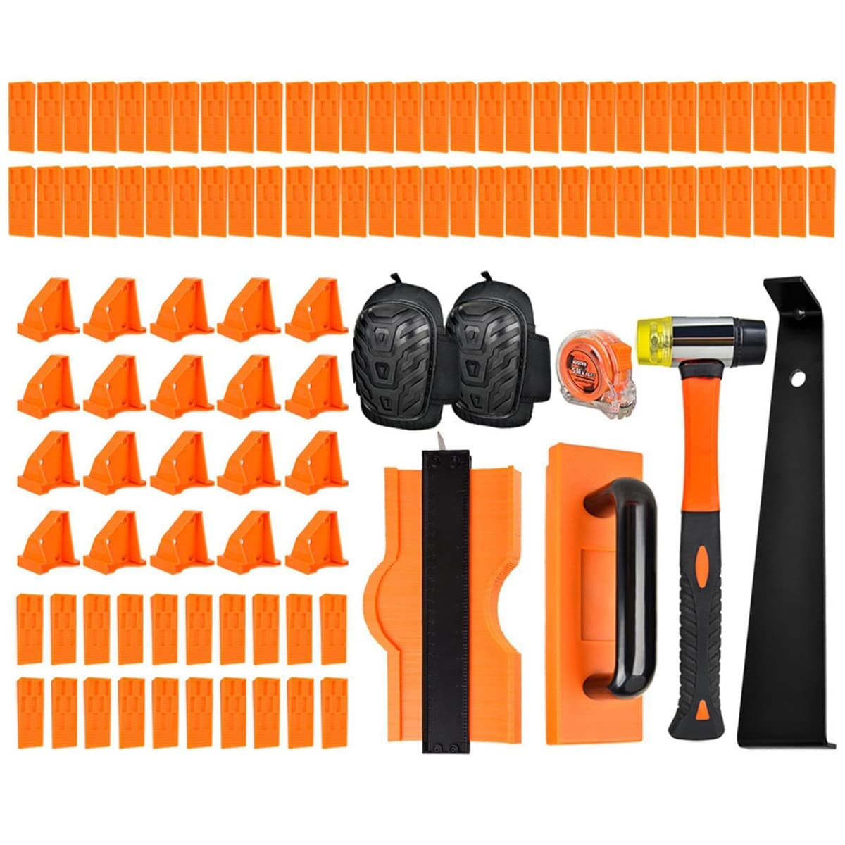 Laminate Repair Kit, Hardwood Flooring Tools, Plank Flooring Tools, Flooring Repair Kit, Flooring Tools for Home, Home Improvement Flooring Kit, 107 Pieces Flooring Kit for Home Improvement — view 8
