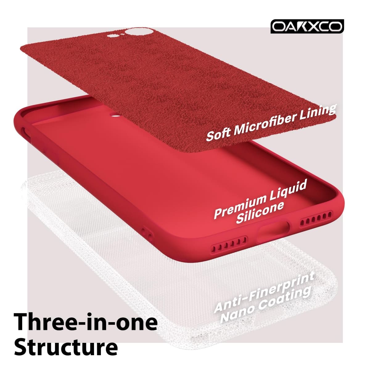 oakxco for iPhone 17 Pro Max Phone Case Liquid Silicone, Cute Thin Slim Grip Soft Rubber Gel for Women Men, Smooth Matte TPU Plain Solid Color Girly Simple Case with Camera Cover, Light Pink — view 1152