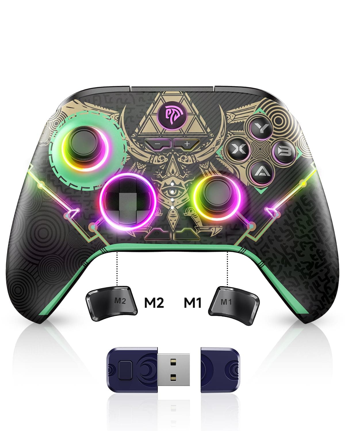 EasySMX X15 Wireless PC Controller with Hall Triggers, Hall Joysticks, Enhanced Bluetooth Game Controller,No Drift No Deadzone effect, Compatible with Windows PC, Android, Steam and Switch — view 16