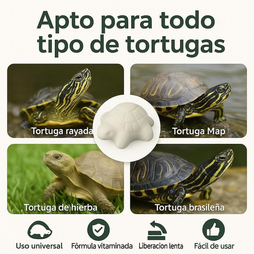 MOLY Pack 15 Bloques de Calcio Vitaminado para Tortugas de Agua | Pastillas Carburo Calcio Disolubles en Agua de Liberación Lenta para Tortuguera | Fortalece Caparazón | Neutraliza pH Acuario — view 2