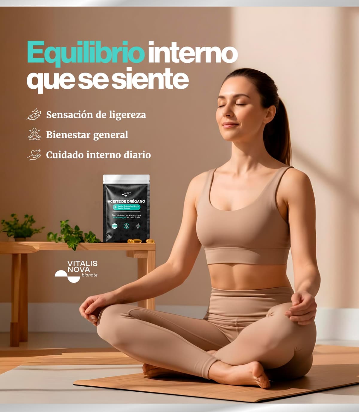 VITALIS NOVA Aceite de Oregano 120 Capsulas Blandas 150mg Activo Principal 100mg Semilla Negra 250mg Coco Formula 3en1 Carvacrol Potente Digestivo Defensas Naturales Facil de Tragar Uso Contra Candida — view 4
