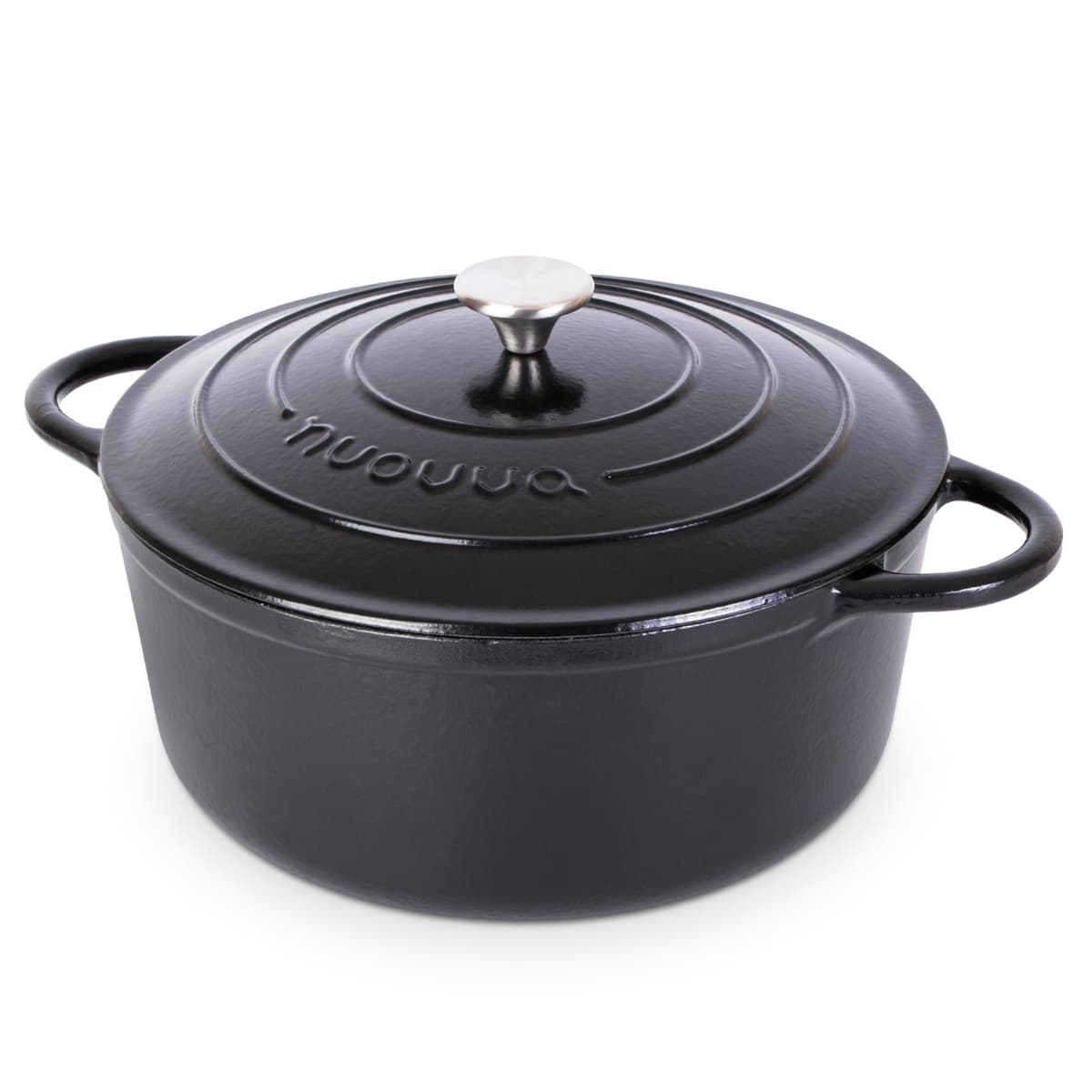 Nuovva Enamelled Cast Iron Dutch Oven Pot with Lid – 5 Quart Casserole Dish – Ceramic Dutch Oven for Bread Baking, Roasting, Braising & Stews – Oven Safe up to 500°F – 24cm Orange — view 11