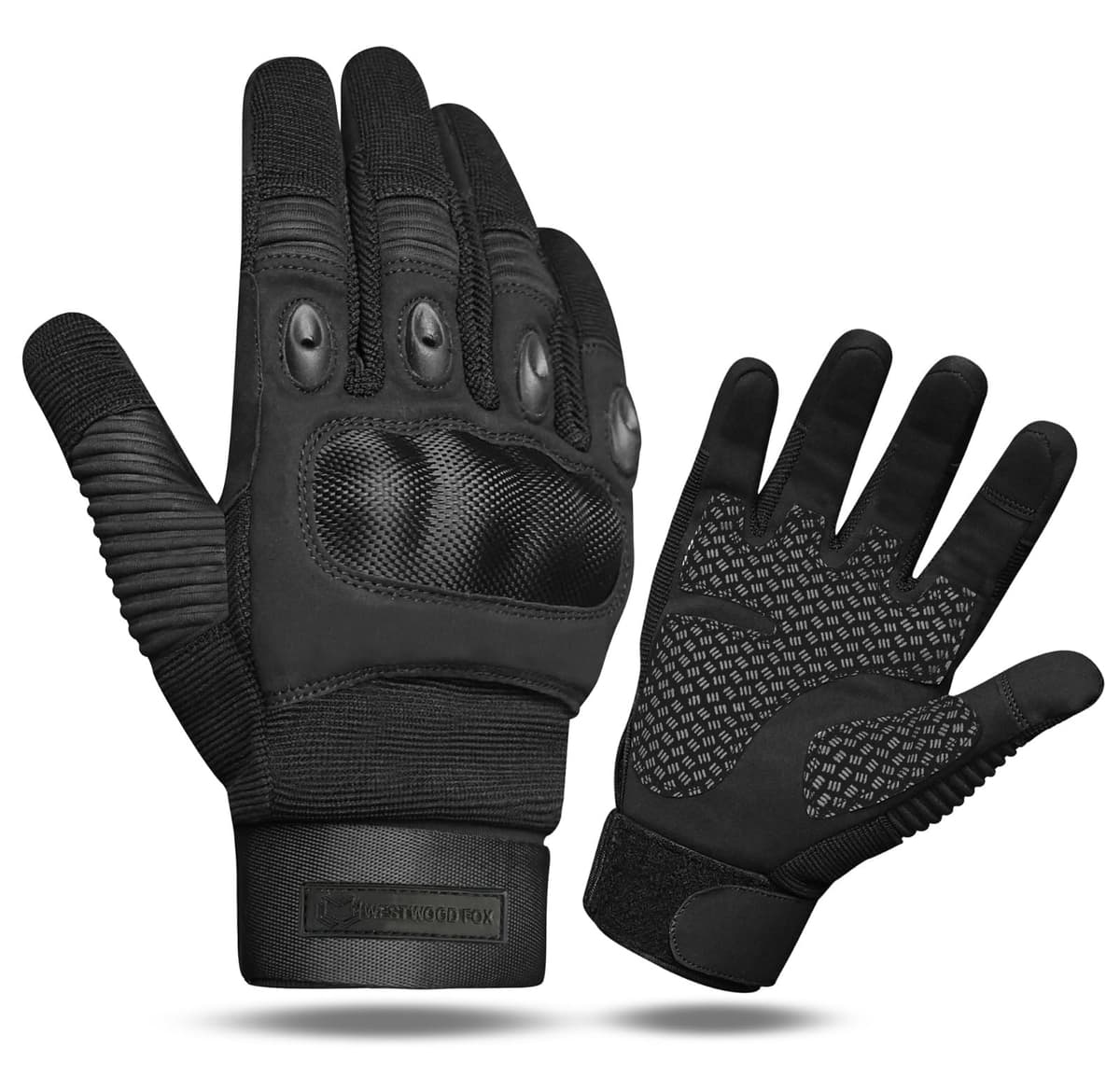 WESTWOOD FOX WFX Motorcycle Gloves for Men and Women Hard Knuckle Full Finger Touchscreen Motorbike Gloves for Bike Riding — view 9