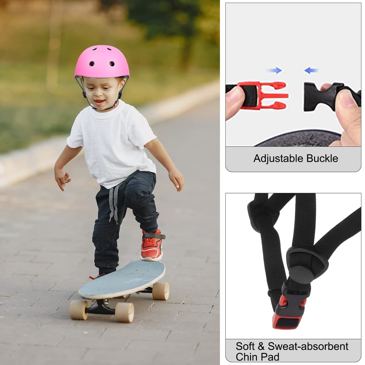 XJD Casco de Ciclismo para Niños Ajustable Casco Bicicleta Niño Casco Infantil Patinete Rollerskate de 3 a 14 Años Protecciones para Múltiples Deportes — view 54