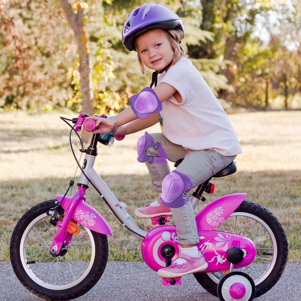 Juego de Protecciones Skate Niño 6 Piezas Conjuntos de Patinaje Set Infantiles Rodilleras con Muñequeras y Coderas Protecciones Niño para Bicicleta Patinaje Ciclismo Monopatín Deportes Extremos — view 5