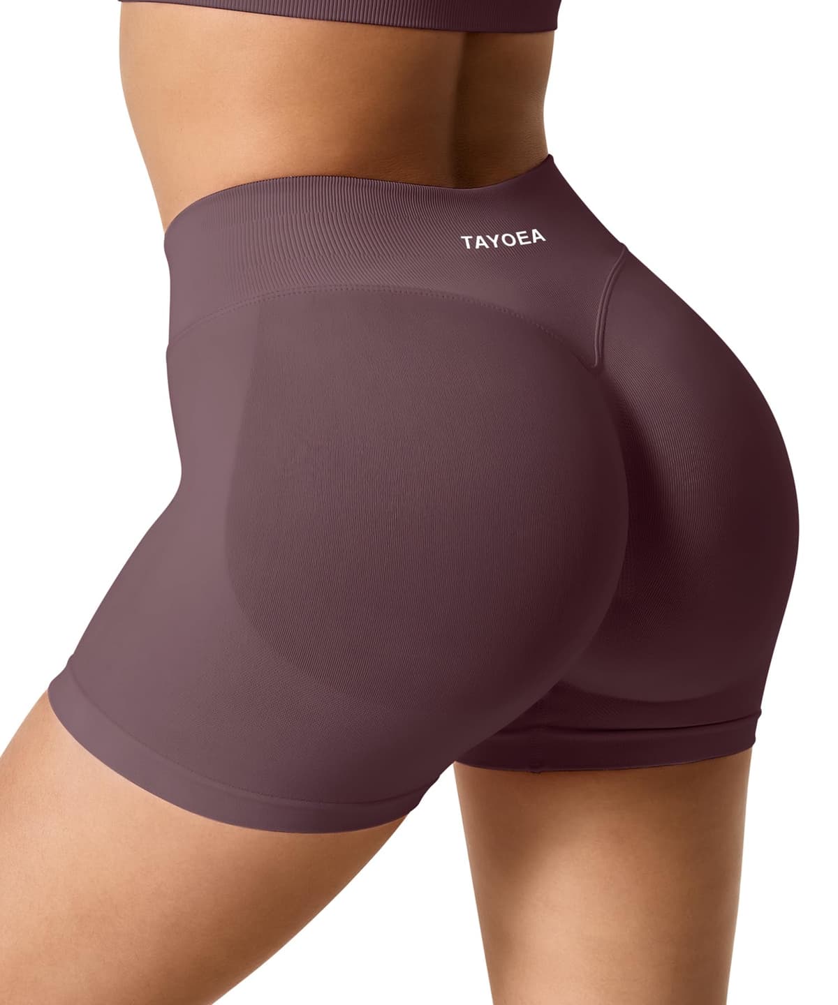TAYOEA Pantalones Cortos Ciclismo Deportivos para Mujer Mallas Correr Cintura Alta Gimnasio Fitness Yoga Medias Push Up Booty Butt Scrunch Opaco Sin Costuras — view 4