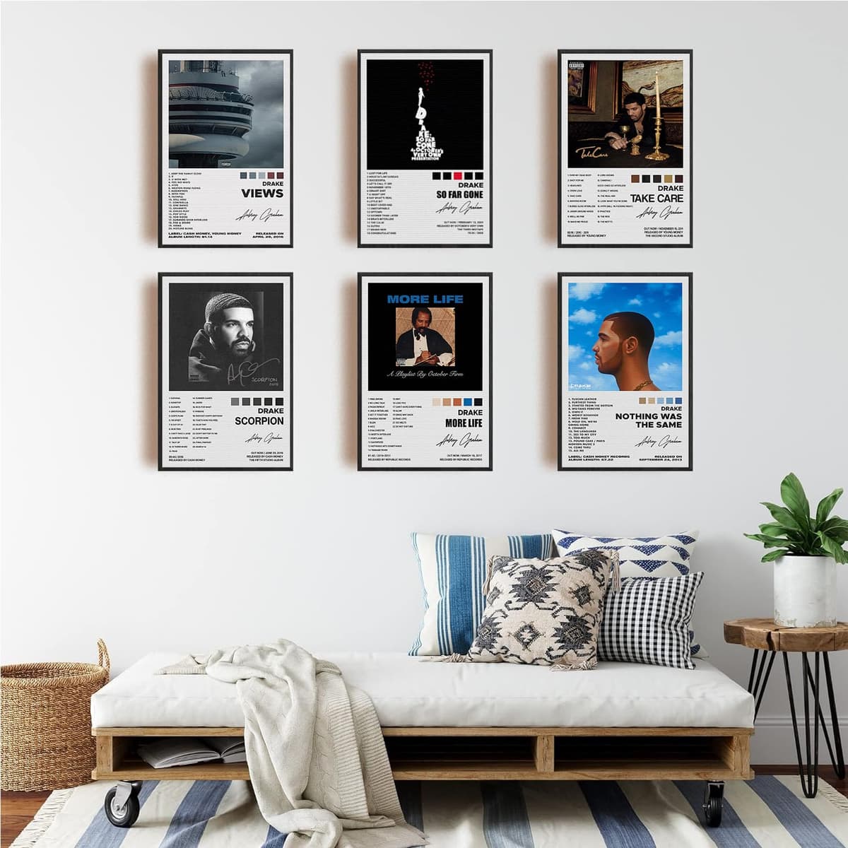 Drake Signed Limited Posters Music Album Cover Posters Room Aesthetic Canvas Wall Art Prints Set of 6 for Girl and Boy Teens Dorm Room Decor 8x12 inch Unframed — view 6