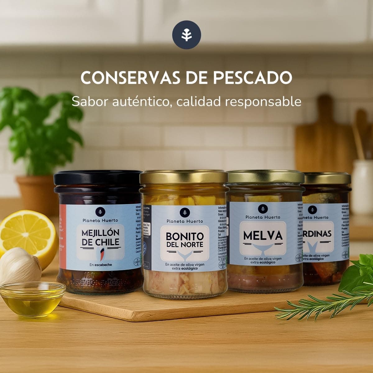 PLANETA HUERTO | Pack 3x Caballa en Aceite de Oliva Virgen Extra 190 g, Conserva Ecológica Artesanal - Caballa en Conserva Rica en Omega‑3 DHA, Fuente de Proteína Natural y Sabor Mediterráneo — view 5
