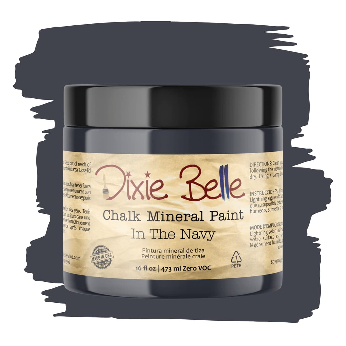 Dixie Belle Paint Company Chalk Finish Furniture Paint - Caviar (32oz) - Matte Black Chic Chalk Mineral DIY Furniture Paint — view 58