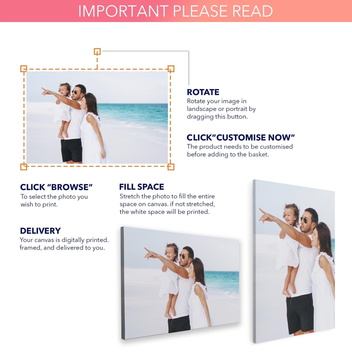Print Maniacs Personalised Birthday Gifts for Women, Personalised Canvas with Photo, Customised Photo Canvas, Customise with Picture, Personalized Women Gifts for Birthday — view 7