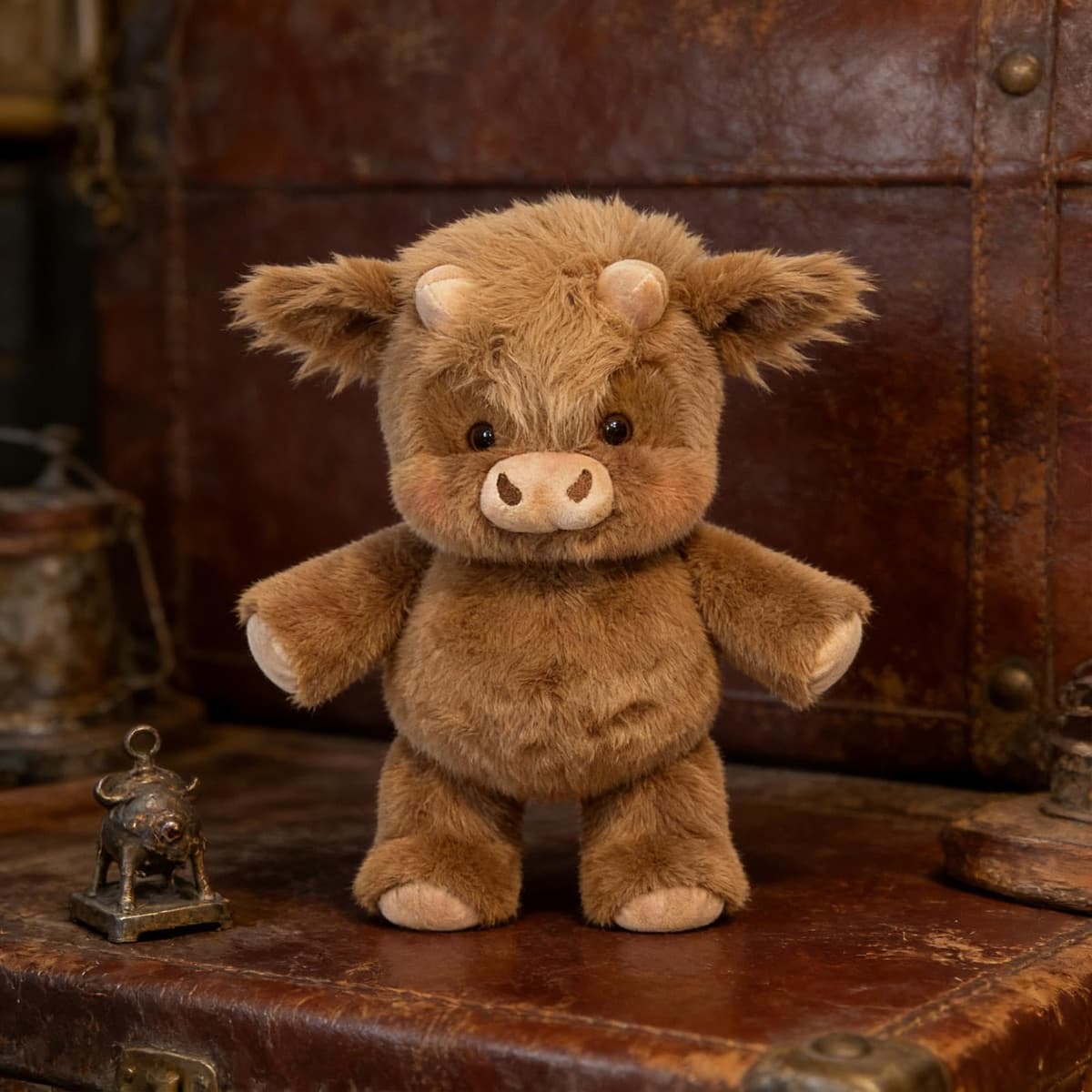 Cow Soft Plush Toy – Adorable Furry Running Cow Stuffed Animal For Stress Relief, Wild Boar Plush Toy 45cm For Home Decor Adorable Wild Boar Animal Doll — view 3